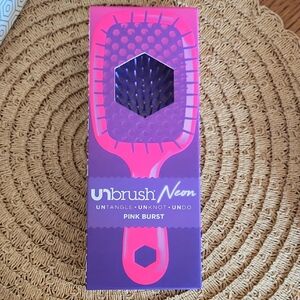 FHI Heat Unbrush Neon Pink Burst Hairbrush NIB